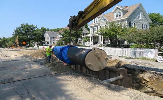 Pipe on Mount Vernon Street